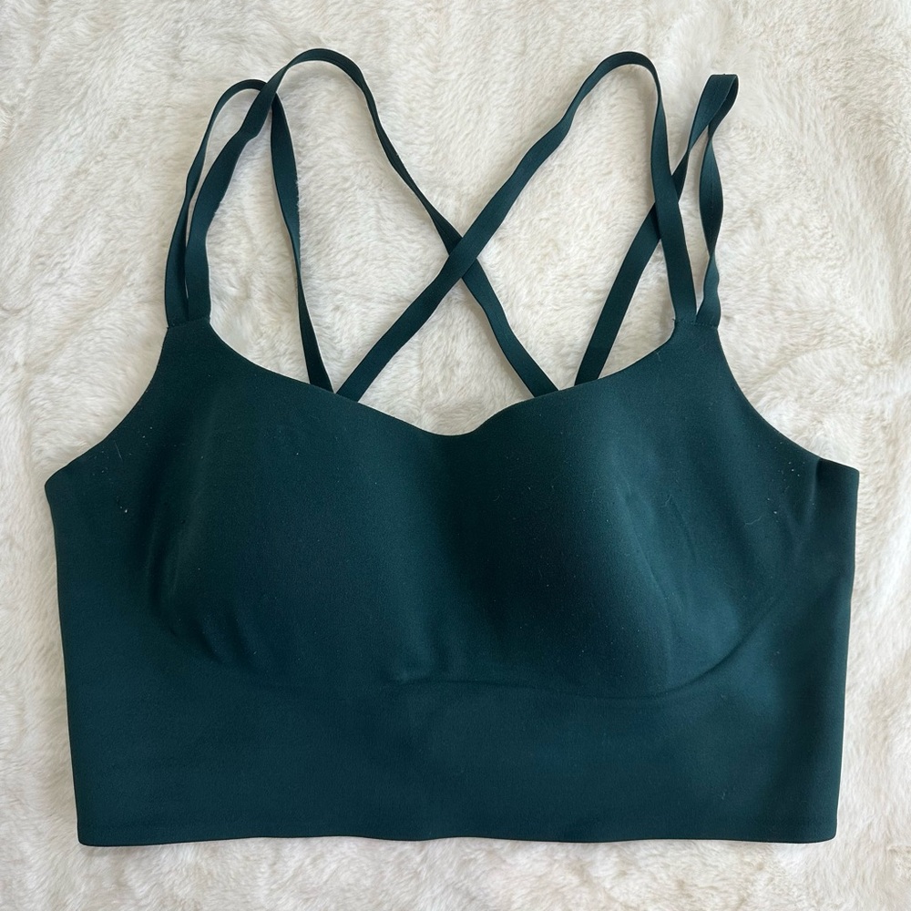 Aerie Green Strappy Back Bra Intimates